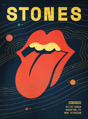 Rolling Stones - 2019 poster No Filter Tour NRG Stadium Houston, TX