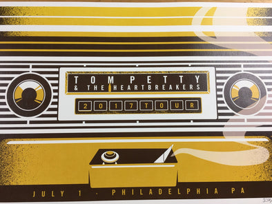 Tom Petty - 2017 Dan Stiles poster Philadelphia, PA 40th Anniversary Tour