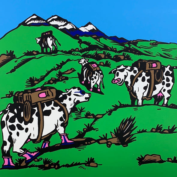Cows on Vacation - 2021 Jim Pollock poster Art print Phish 1/3