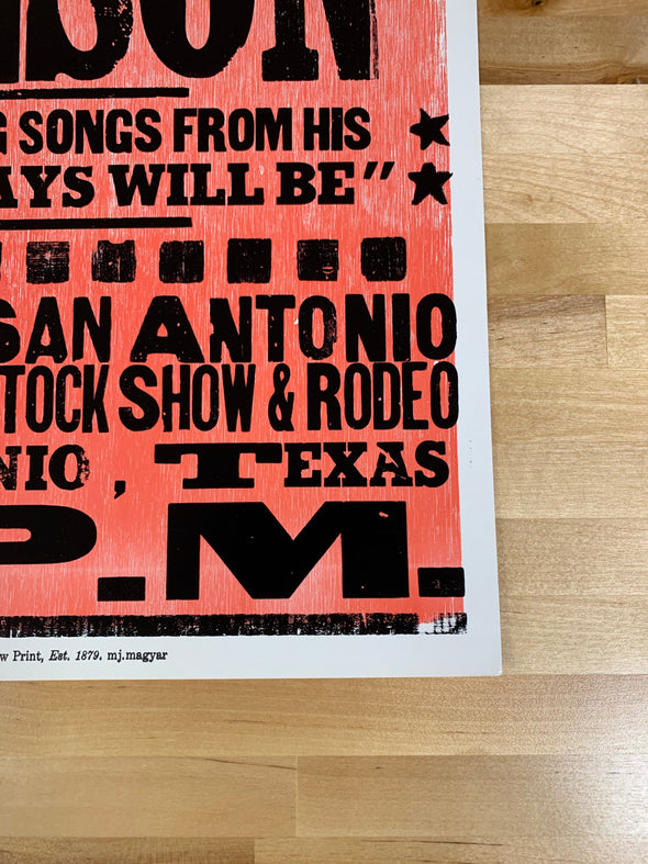 Willie Nelson - 2005 Franks Brothers poster San Antonio, Texas