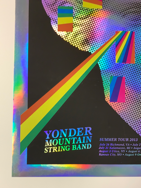 Yonder Mountain String Band - 2013 Johnny Sampson FOIL poster Summer Tour