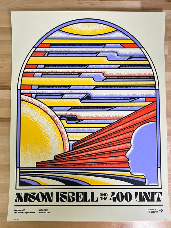 Jason Isbell - 2022 Zoca Studio poster Red Rocks Morrison, CO N2