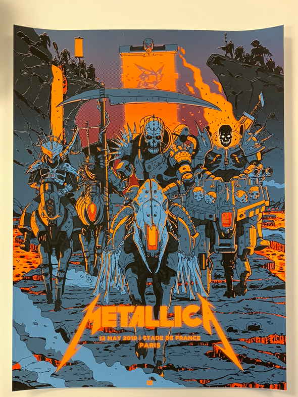 Metallica - 2019 Laurie Greasley poster Paris, France