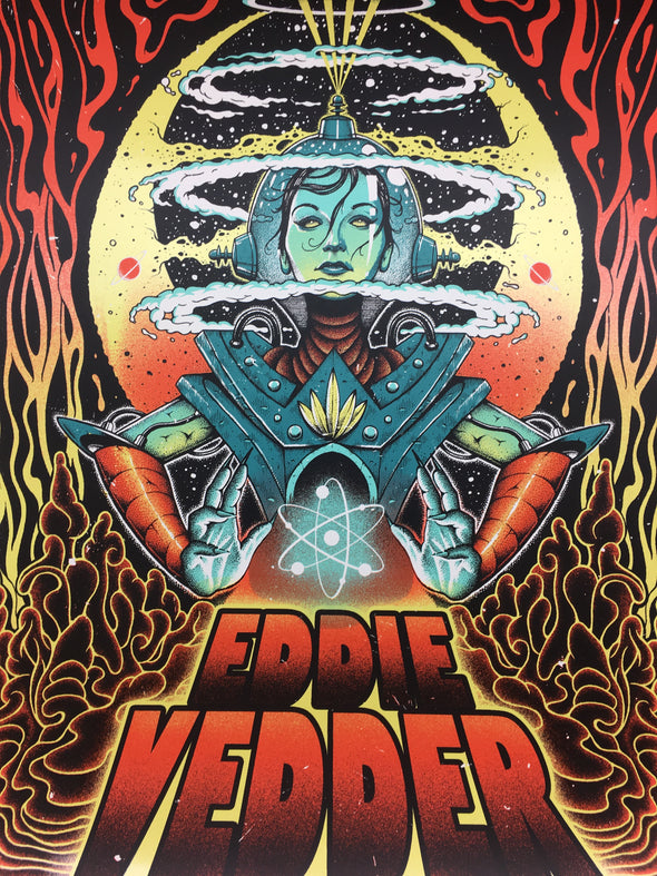 Eddie Vedder - 2019 Paul Jackson poster Brussels, BEL Forest National | Vorst Nationaal