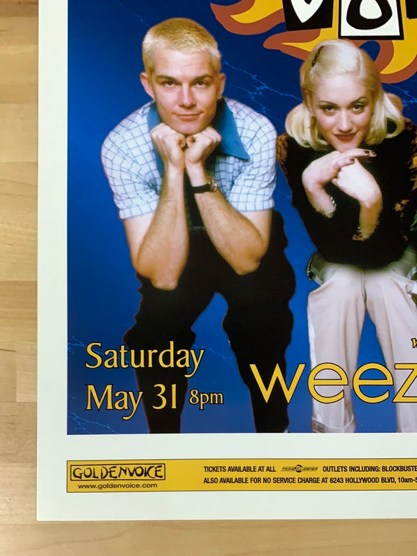 No Doubt + Weezer - 1997 Paul Cutler promo poster Anaheim, CA Arrowhead