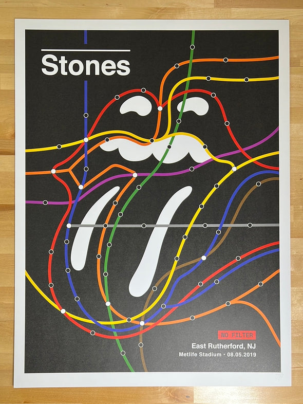 Rolling Stones - 2019 poster No Filter Tour East Rutherford, NJ 8/5