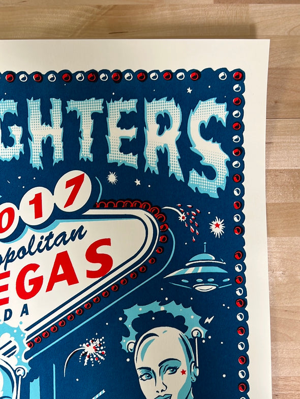 Foo Fighters - 2017 Chris Hopewell poster Las Vegas, NV