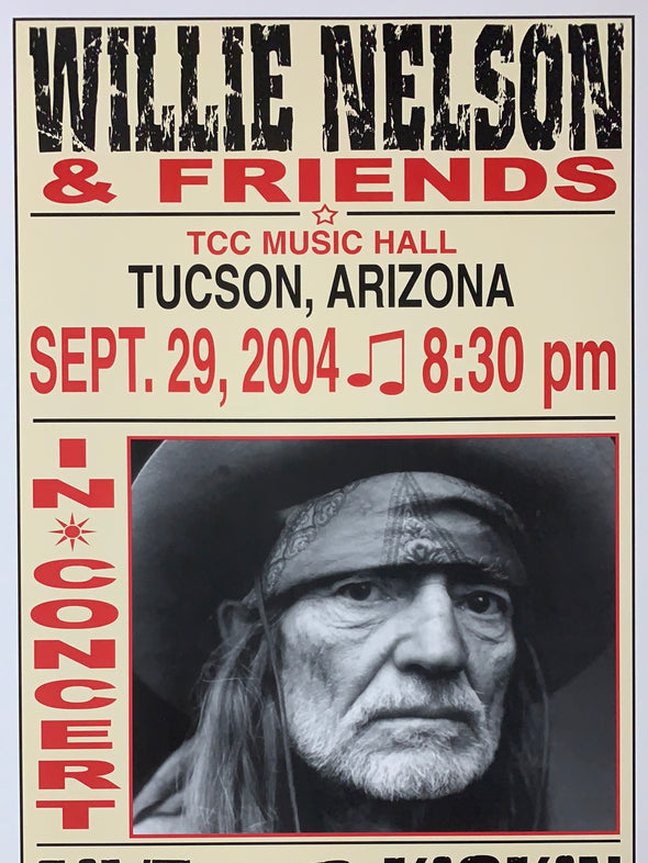 Willie Nelson - 2004 Franks Brothers 9/29 poster Tucson, AZ
