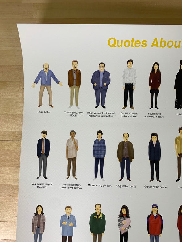 Quotes About Nothing - 2019 Max Dalton Variant Poster Seinfeld