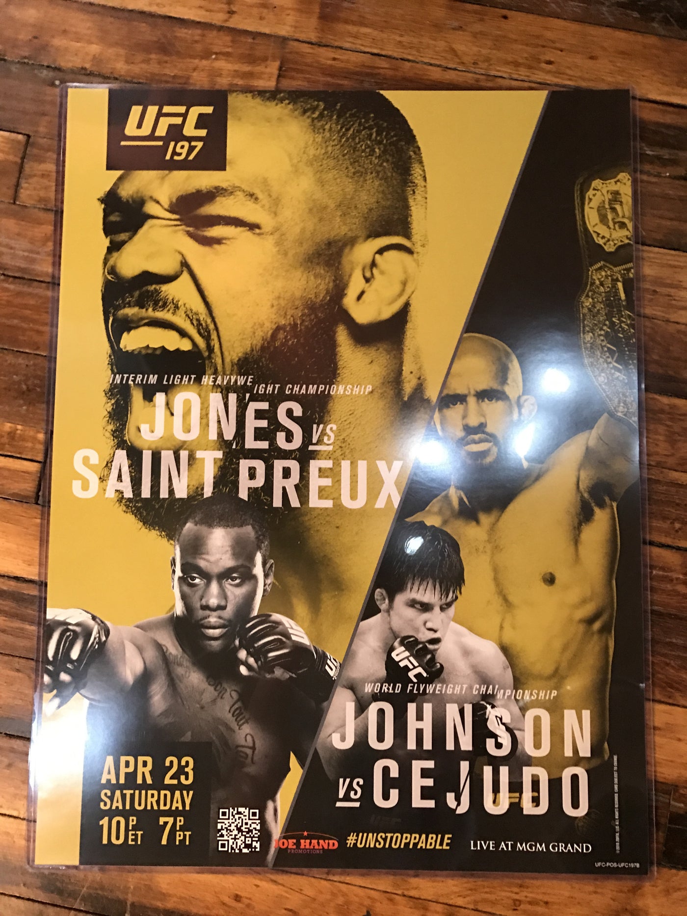 loyaliteit Fobie klei UFC 197 poster Jones vs. Saint Preux, Johnson vs. Cejudo MGM – Sold Out  Posters
