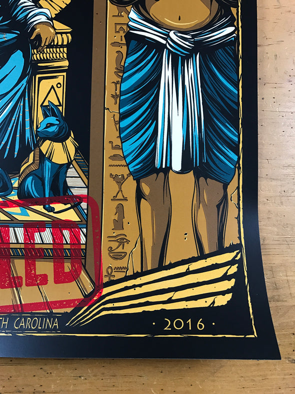 Pearl Jam - 2016 Mike Fudge poster Raleigh, NC CANCELLED PNC Arena