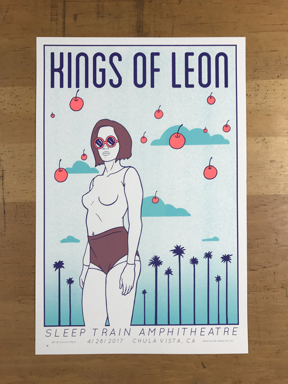 Kings of Leon - 2017 Tyler Skaggs poster Chula Vista, CA, Sleep Train Amphitheat