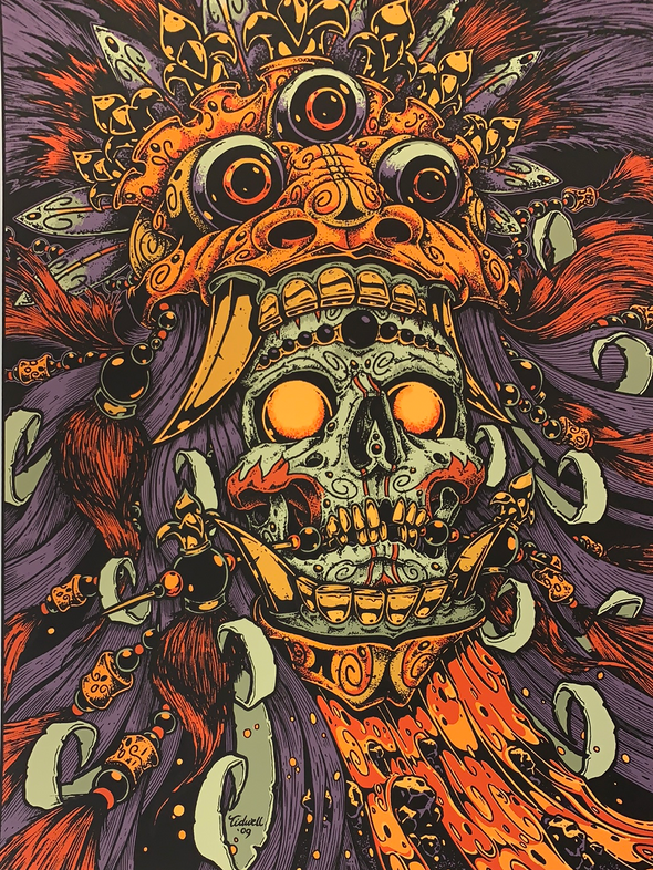 Bali Skull - 2015 Jeral Tidwell poster art print 3rd edition