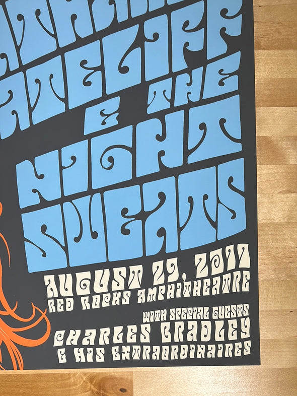 Nathaniel Rateliff & the Night Sweats - 2017 poster Red Rocks Morrison, CO N2