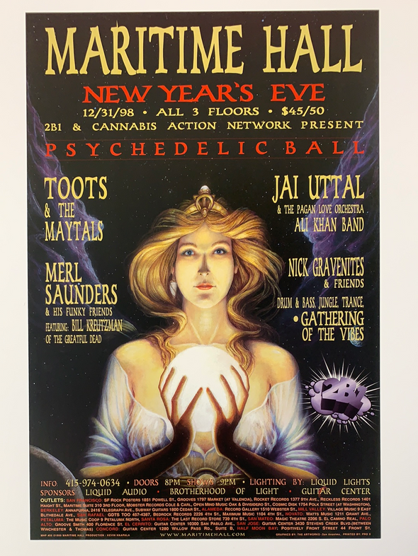 MHP 55 New Year's Eve - 1998 poster Maritime Hall San Fran 1st