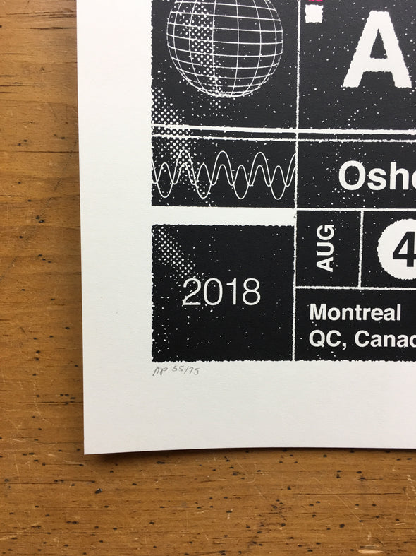 Arctic Monkeys - 2018 Delicious Design League poster Montreal QC, Canada Osheaga