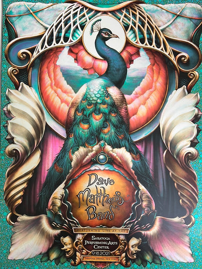 Dave Matthews Band - 2021 N.C. Winters poster Saratoga, NY 9/18