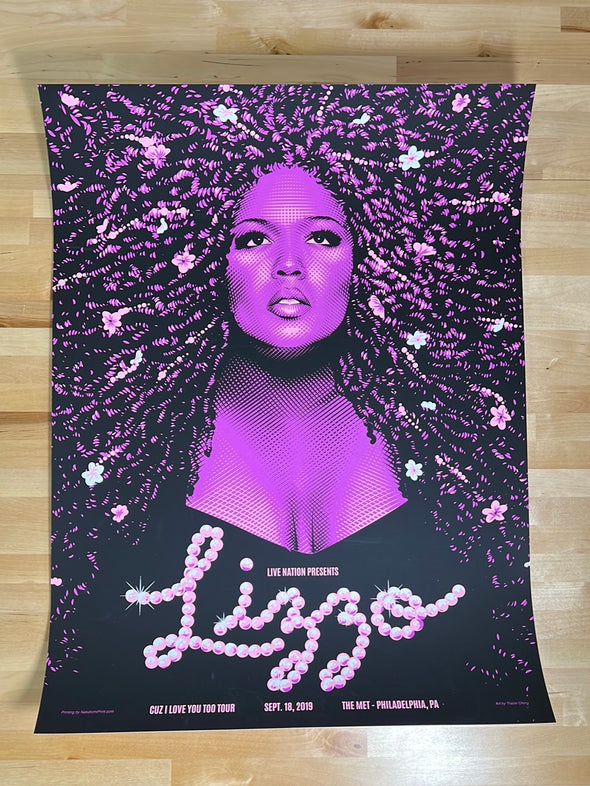 Lizzo - 2019 Tracie Ching poster Philadelphia, PA The Met