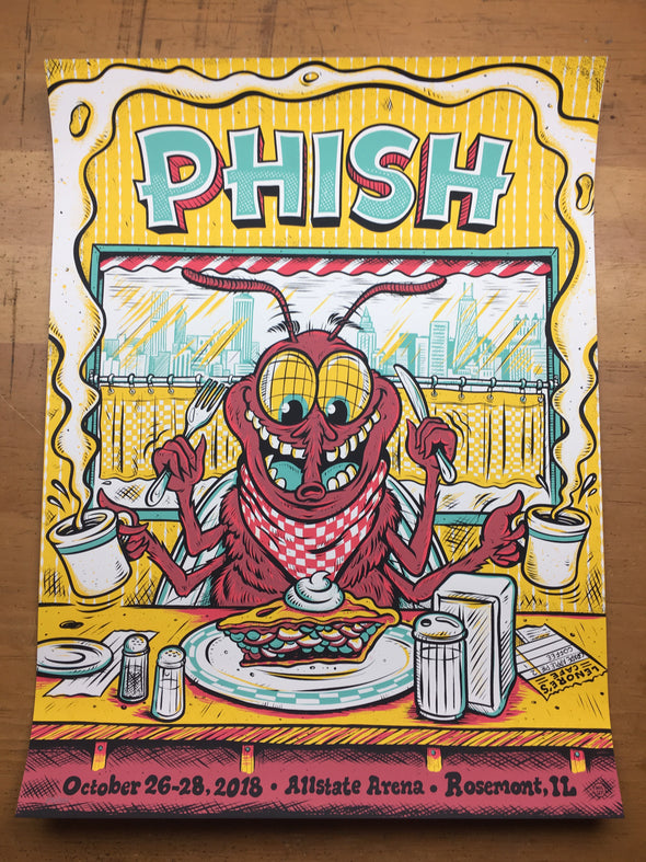 Phish - 2018 Phil Guy poster Rosemont, IL Allstate Arena