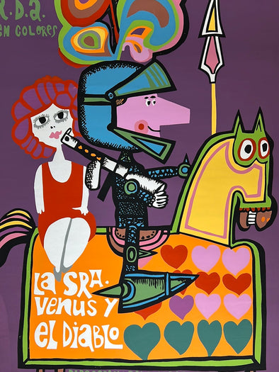La Sra Venus Y El Diablo - 1969 Cuban movie poster original vintage