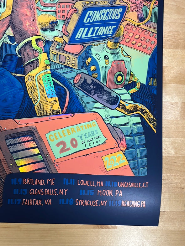 Trey Anastasio Band x Goose - 2022 Dave Kloc poster Fall Tour FOIL