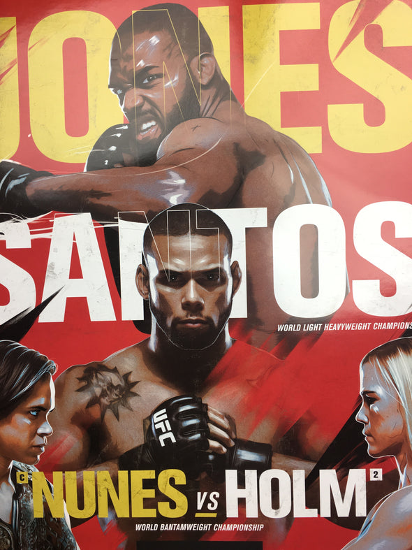 Boxing - 2019 Poster Jones vs Santos; Nunes vs Holm