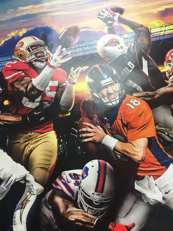 NFL Football Every Game Every Sunday Ticket Poster, Broncos