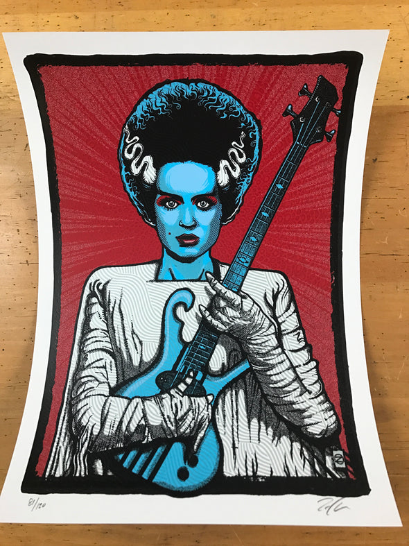 The Bride - 2016 Zoltron poster Spoke Art guitar screen print S/N
