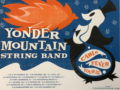 Yonder Mountain String Band - 2006 Decoder Ring poster Cabin Fever Tour
