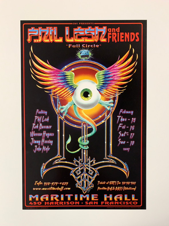 MHP 113 Phil Lesh & Friends - 2001 Kelly Alton poster Maritime Hall San Fran 1st
