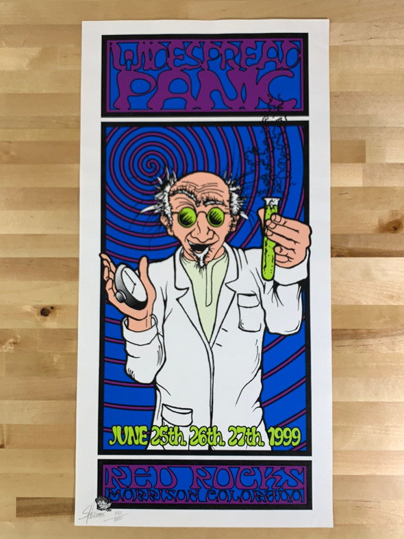 Widespread Panic - 1999 J.T. Lucchesi poster Red Rocks Morrison, CO