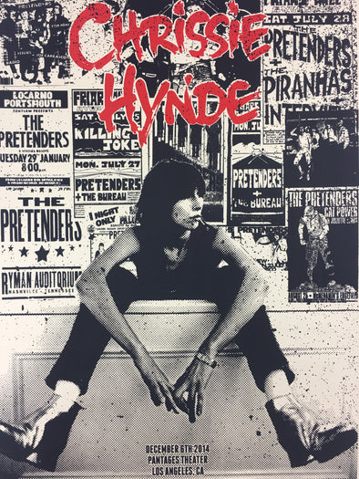 Chrissie Hynde - 2014 Xray Poster Los Angeles, CA Pantages Theater