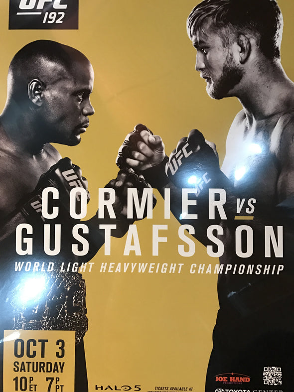 UFC 192 poster Cormier vs. Gustafsson Toyota Center PPV