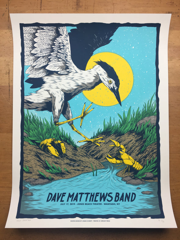 Dave Matthews Band - 2019 Logan Schmitt poster Wantagh, NY Jones Beach Theater A