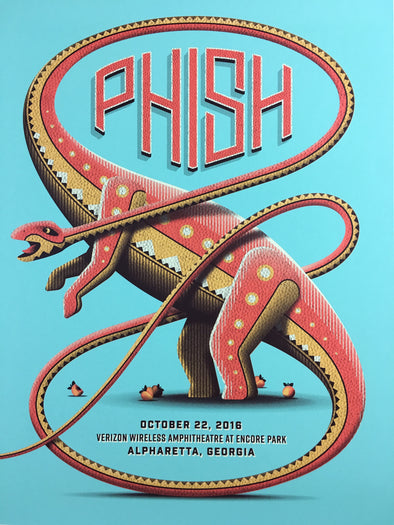 Phish - 2016 DKNG Poster Alpharetta Verizon Wireless Amph