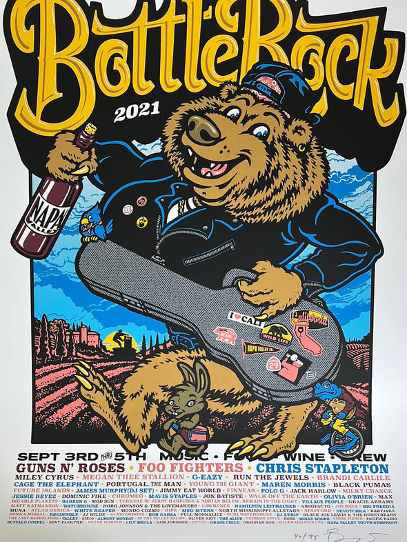 BottleRock Festival - 2021 Ames Brothers poster Napa, CA 1st