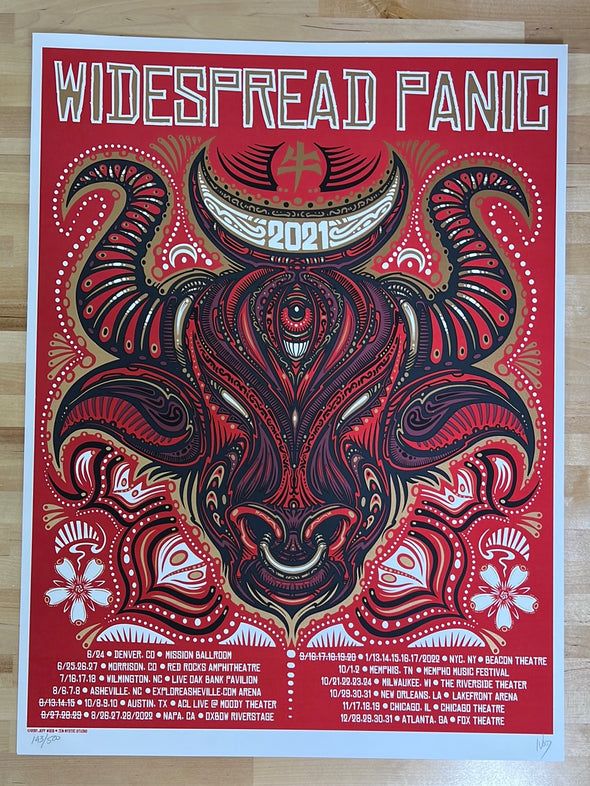 Widespread Panic - 2021 Jeff Wood poster Tour