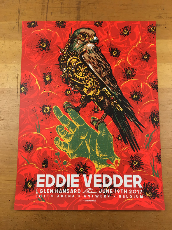 Eddie Vedder - 2017 Munk One Poster Antwerp, BEL Lotto Arena
