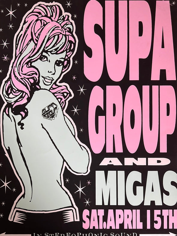 Supa Group and Migas - 2000 poster Rock and Roll print