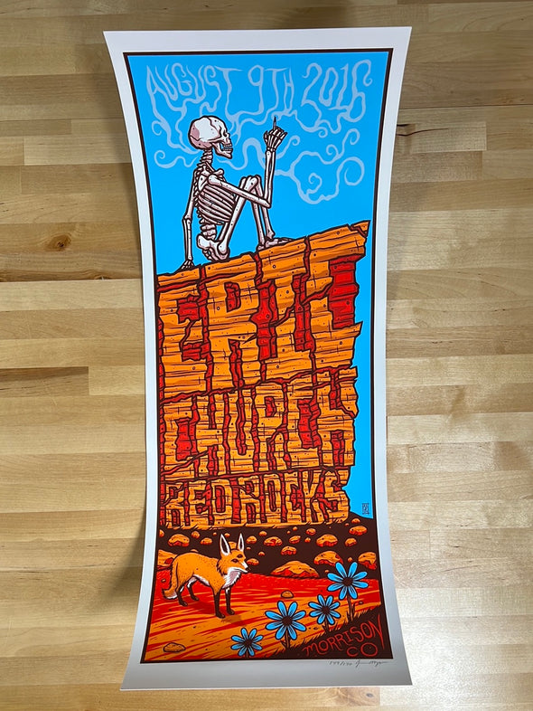 Eric Church - 2016 Jim Mazza poster Red Rocks Morrison, CO 8/9