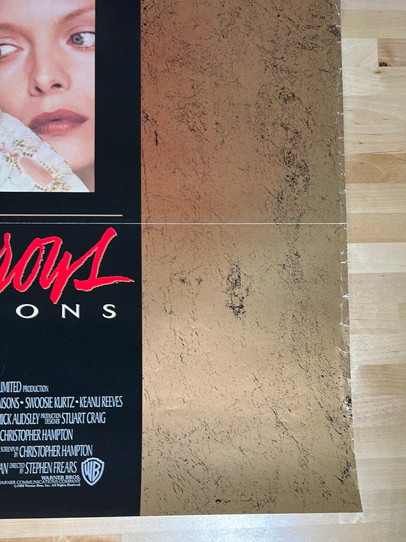 Dangerous Liaisons - 1988 one sheet movie poster original vintage 27x40