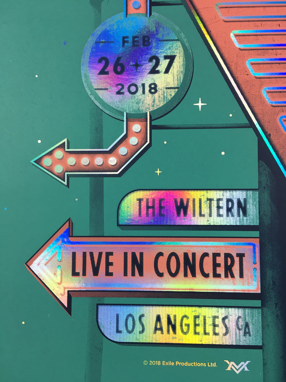 Van Morrison - 2018 DKNG Poster Los Angeles. CA Wiltern Theatre FOIL