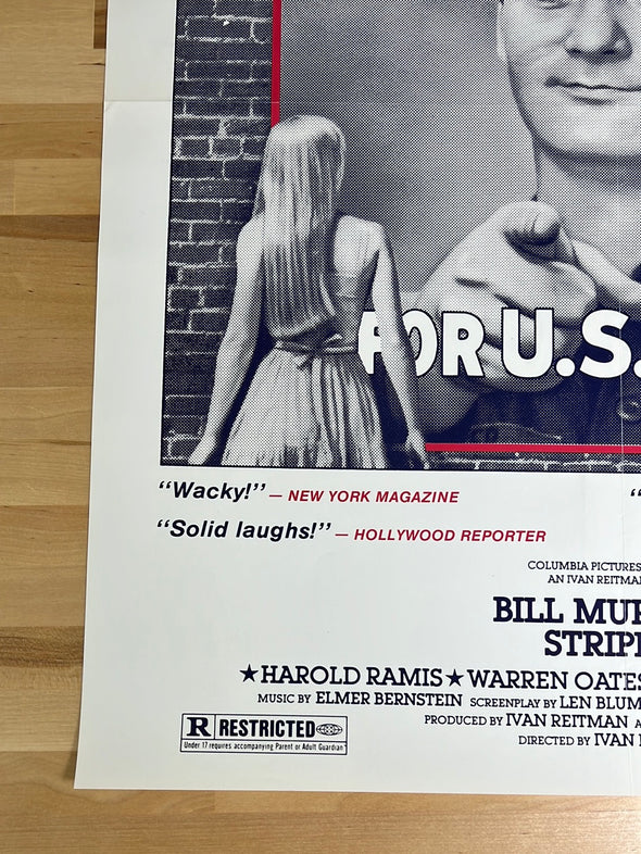 Stripes - 1981 Bill Murray movie poster original vintage 19x25