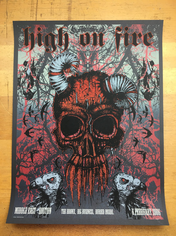 High on Fire - 2006 Burlesque of North America poster Boston, MA Middle East