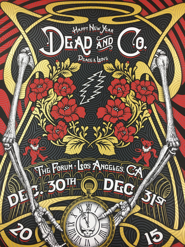 Dead & Company - 2015 Derek Hatfield Poster Los Angeles, CA Forum