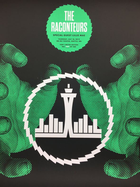 The Raconteurs - 2019 Draplin Design Co. poster Seattle, WA WaMu Theater