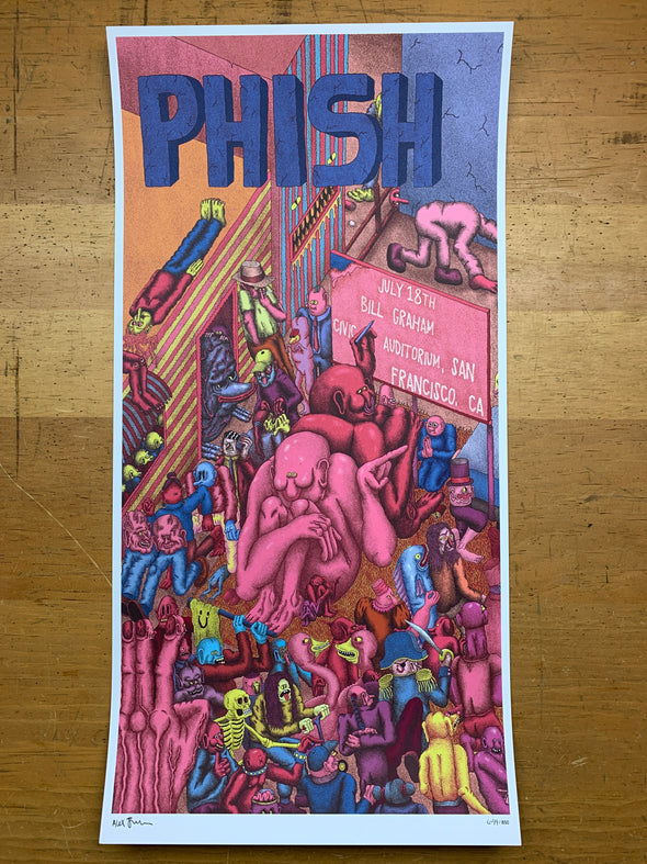 Phish - 2016 Alex Jenkins poster San Francicso, CA Bill Graham Civic
