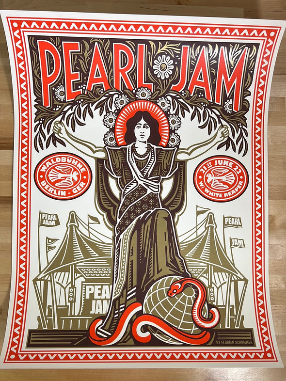 Pearl Jam - 2022 Florian Schommer poster Berlin, Germany