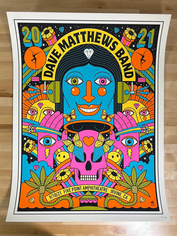 Dave Matthews Band - 2021 Methane poster Irvine, CA
