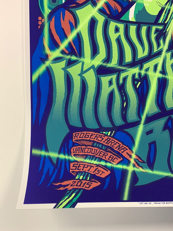 Dave Matthews Band - 2015 Brad Klausen poster Vancouver, BC Rogers Arena